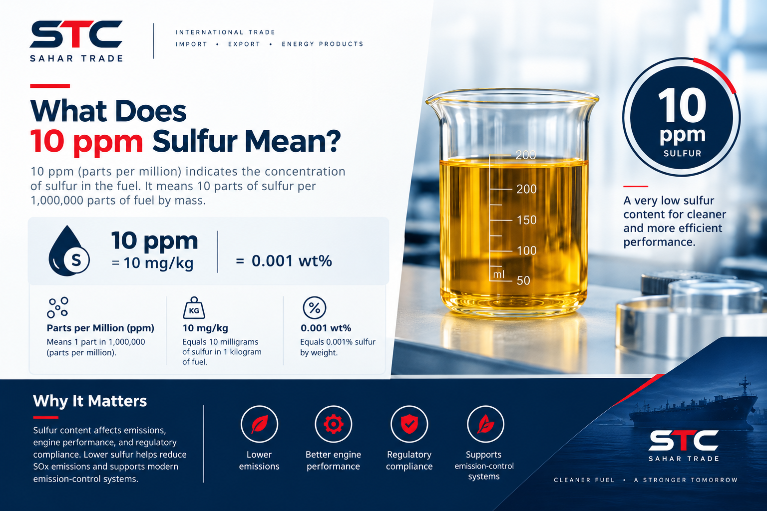 10 ppm sulfur in diesel explained as 10 mg per kg of fuel
