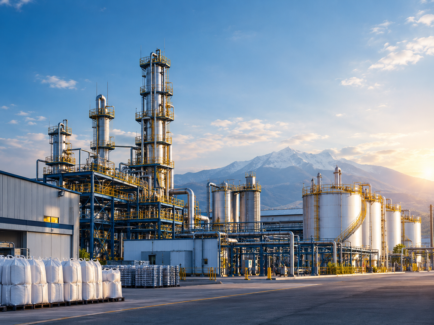 Industrial chemical processing facility for B2B product sourcing