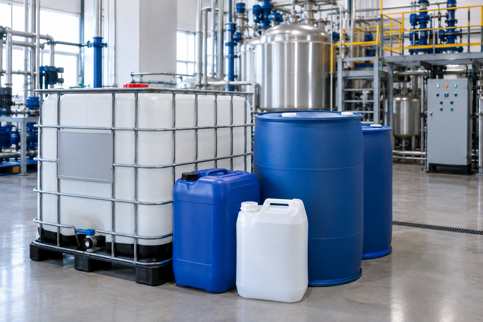 Illustrative samples of industrial water treatment chemicals