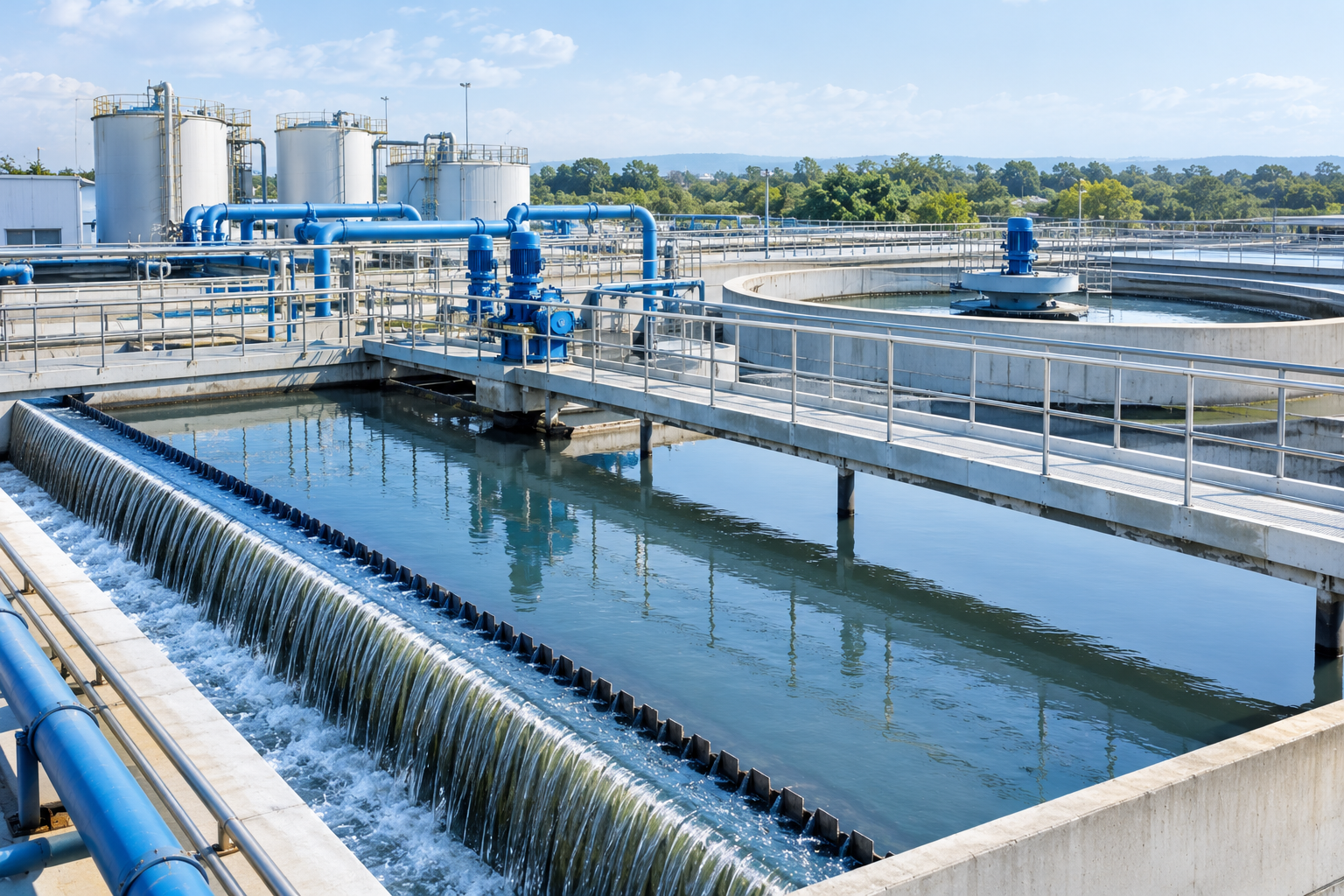 Industrial water clarification and wastewater treatment process
