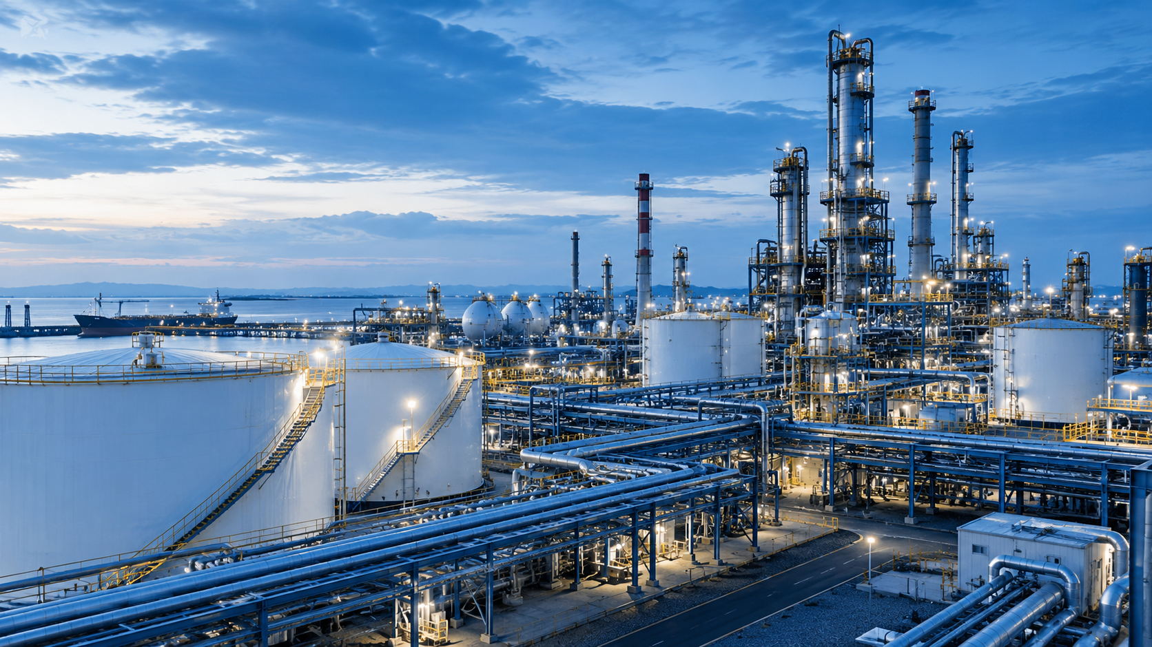 Tanker trucks transporting petrochemical products