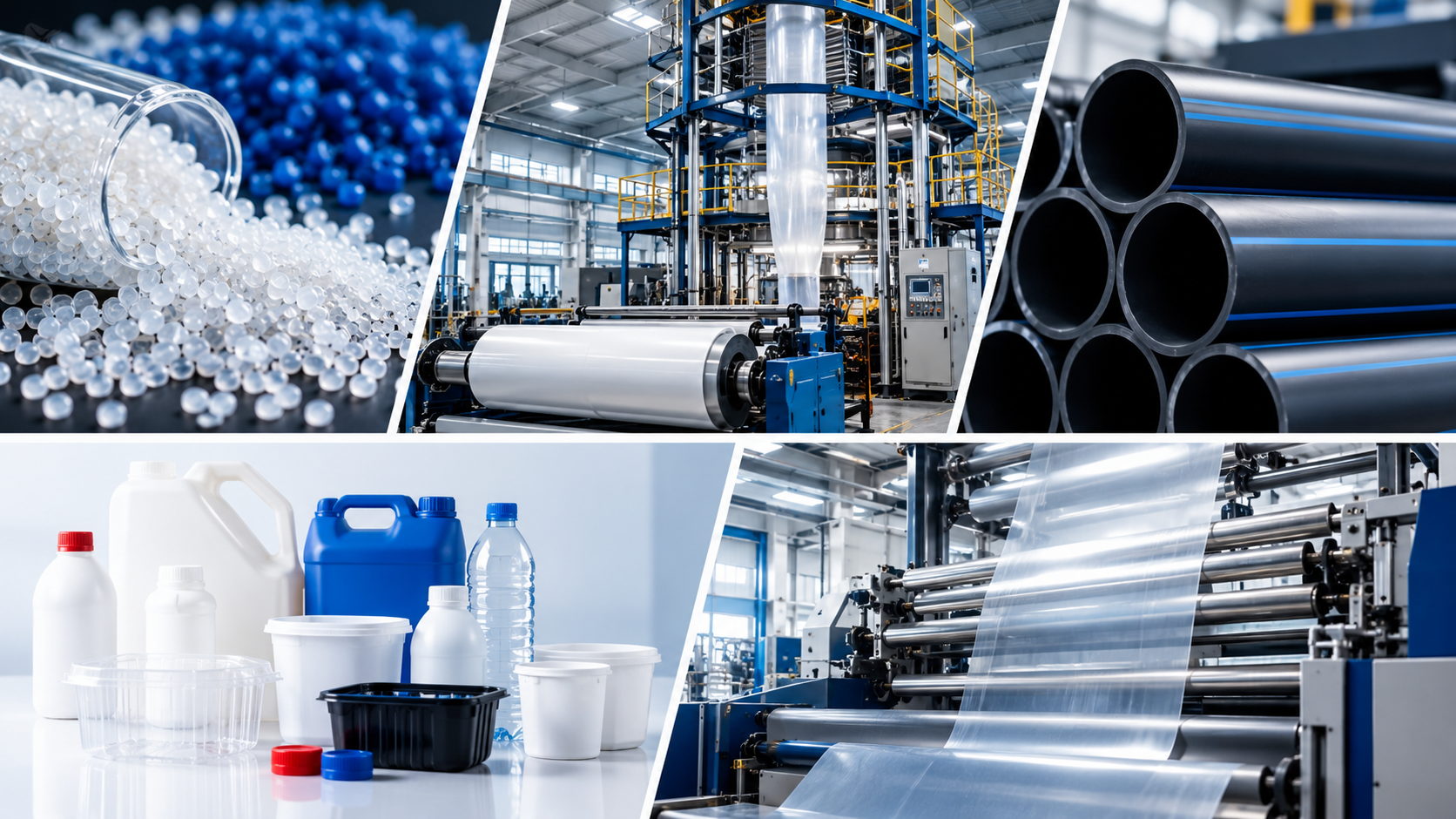 Polymer pellets and plastic products used in industrial applications